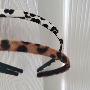 Leopard Snow Leopard Print Cowhide Headbands